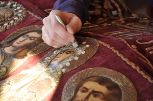 Плащаница 19 века, подарок нашему Храму  (11)